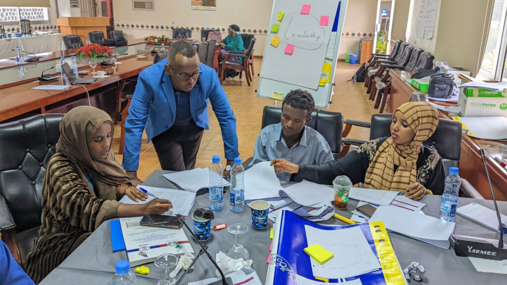 CSOs members reflecting on their organizational needs during the needs assessment exercise