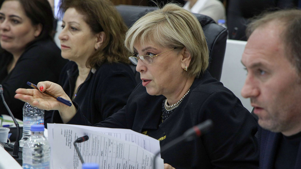 Three women and one male featured sitting at the Supreme Council of Adjara