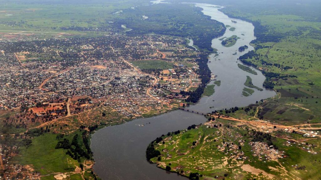 Aerial view of Juba, South Sudan’s capital