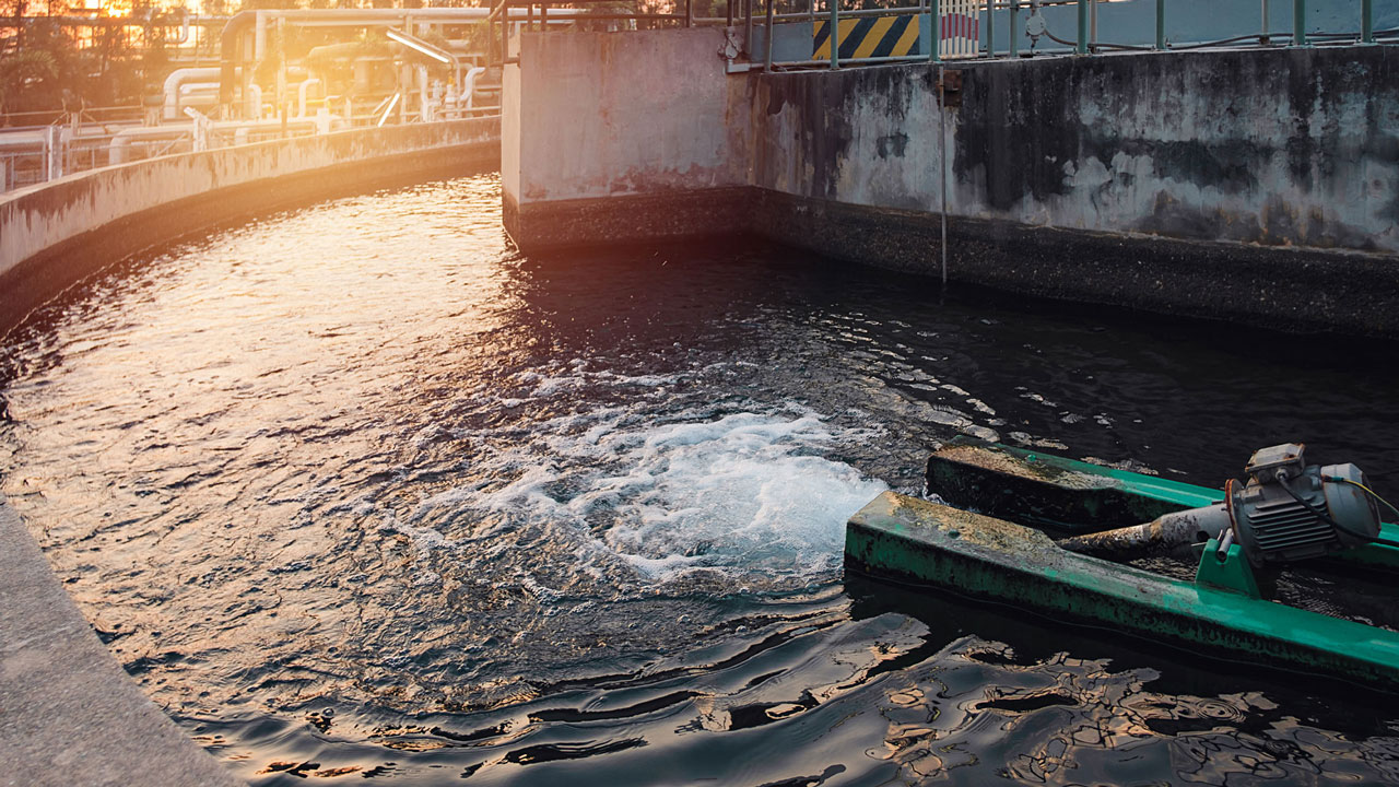 An image of a wastewater treatment system